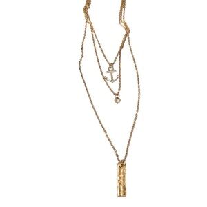 Gold Layered Chains, Dainty Charm Necklace Chains #337